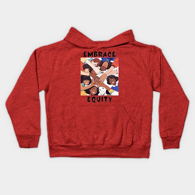 Embrace equity Kids Hoodie by IOANNISSKEVAS